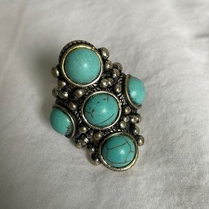 Urban Outfitters Turquoise Round Stone Ring
